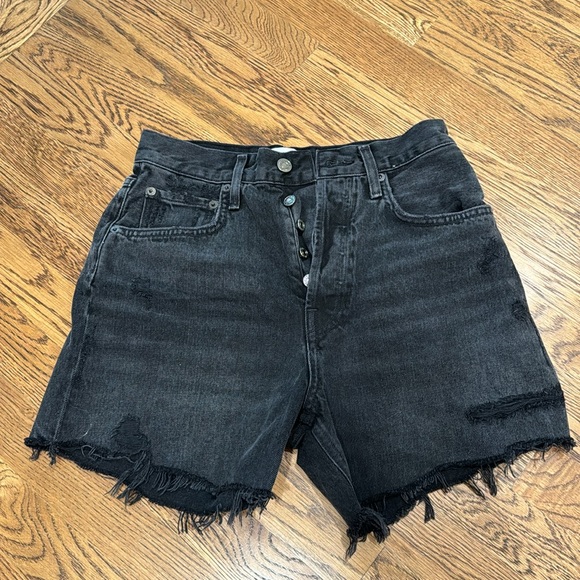 AGOLDE Riley Shorts in Vortex - Picture 3 of 7